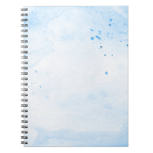 Hintergrundblaues Aquarellpapier Notizblock