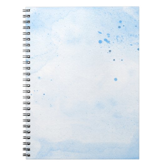 Hintergrundblaues Aquarellpapier Notizblock (Vorderseite)