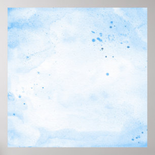 Hintergrundblaues Aquarellpapier Poster