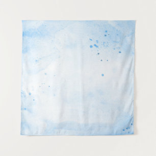 Hintergrundblaues Aquarellpapier Wandteppich