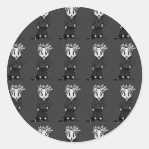 Hintergrundcafé: Zazzle m Runder Aufkleber