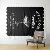 Hintergrundcocktail am Rand des Junggeselinnen-Abs Wandteppich (Beispiel (Horizontal))