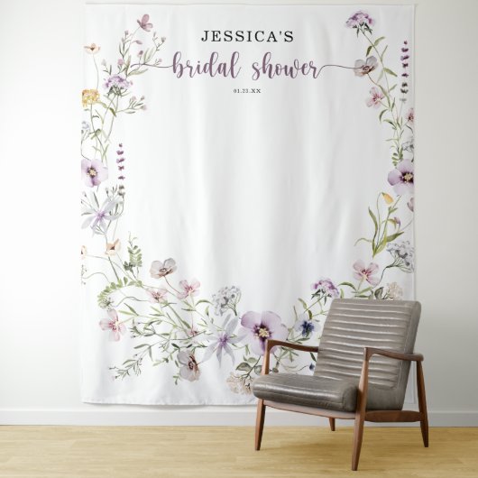 Hintergrunddekor für Wildblume-Brautparty Wandteppich (Beispiel)