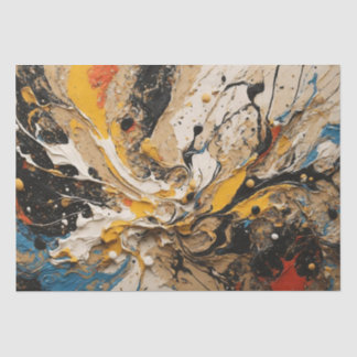 Hintergrunddekoupage der abstrakten Acryl-Splash Seidenpapier