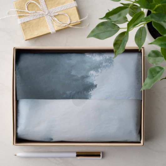 Hintergrunddekoupage von Waldnebeln Seidenpapier (Geschenk)