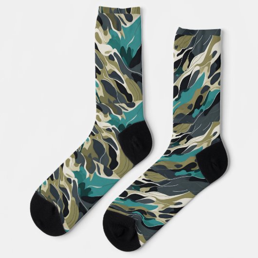 Hintergrunddesign in Camouflage Socken (Linkes Detail)