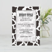 Hintergründe der Kuhstruktur Einladung (Stehend Vorderseite)