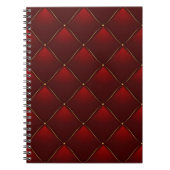 Hintergründe des gequilten Red Gold Thread Notizblock (Vorderseite)