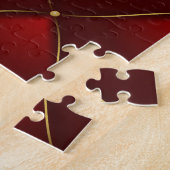 Hintergründe des gequilten Red Gold Thread Puzzle (Seite)