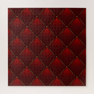 Hintergründe des gequilten Red Gold Thread Puzzle
