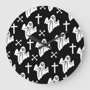 Hintergründe des Handzeichens Halloween Große Wanduhr