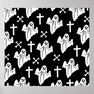 Hintergründe des Handzeichens Halloween Poster