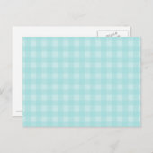 Hintergründe für das hintere blaue Gingham-Muster Postkarte (Vorne/Hinten)
