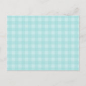 Hintergründe für das hintere blaue Gingham-Muster Postkarte (Vorderseite)