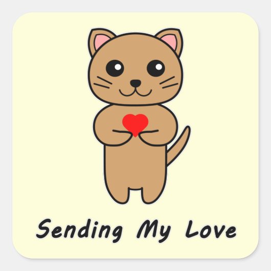 Hintergründe meiner Liebe Quadratischer Aufkleber (Vorderseite)