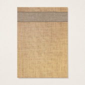 Hintergrundebene Rustikale Burlap-Karte (Rückseite)