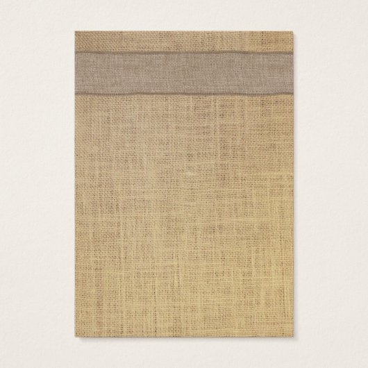 Hintergrundebene Rustikale Burlap-Karte (Rückseite)