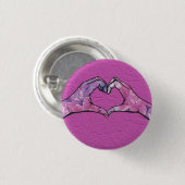 Hintergrundeffekte für das Herz auf rosa Spitzen Button (Vorne & Hinten)