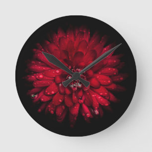 Hintergrundfarbe Blume Nr. 45 Runde Wanduhr