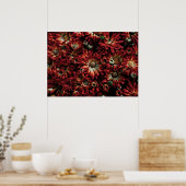 Hintergrundfarbe der Blume Nr. 88 Poster (Küche)