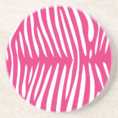 Hintergrundfarbe Fuchsia & Pink Zebra Hautveränder Untersetzer (Vorne)
