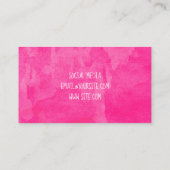 Hintergrundfarbe für die Wasserfarbe von Hot Pink Visitenkarte (Rückseite)