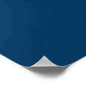 Hintergrundfarbe für dunkle Navy Blue Solid Trend Poster (Ecke)