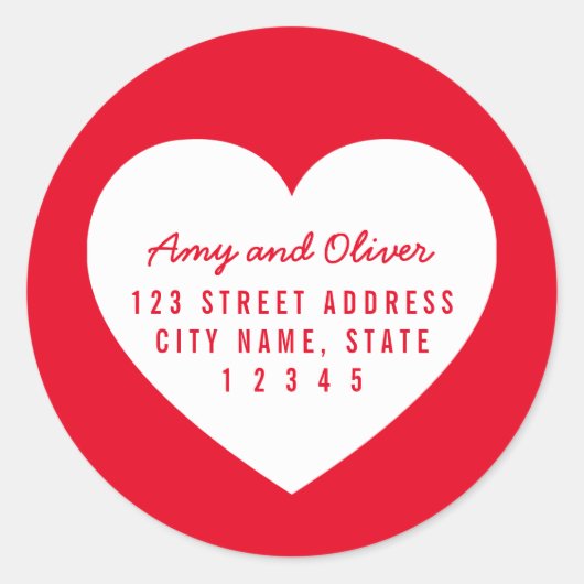 Hintergrundfarbe für Herz bearbeitbare Hintergrund Runder Aufkleber (Vorderseite)