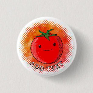 Hintergrundfarbe für niedliche Cartoon Tomato Button