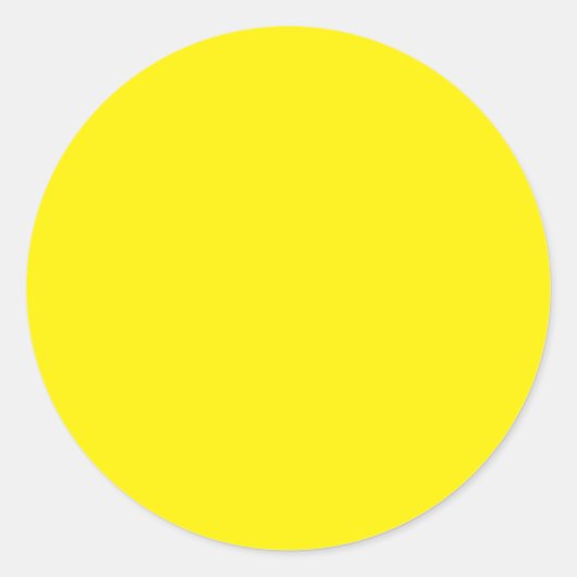 Hintergrundfarbe - Gelb Runder Aufkleber (Vorderseite)