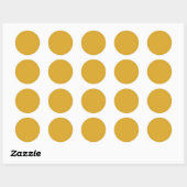 Hintergrundfarbe - Gold Runder Aufkleber (Blatt)