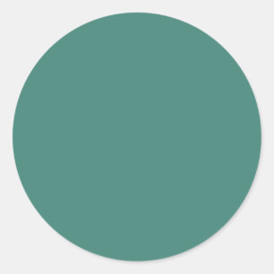 Hintergrundfarbe - Jade Runder Aufkleber
