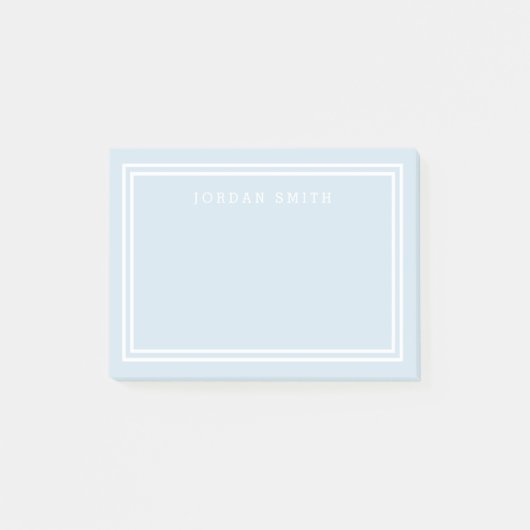 HINTERGRUNDFARBE mit doppelter weißer Grenze Post-it Klebezettel (Vorderseite)