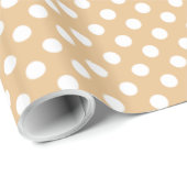 Hintergrundfarbe Mittelpolka Punkte Geschenkpapier (Rolleneckpunkt)