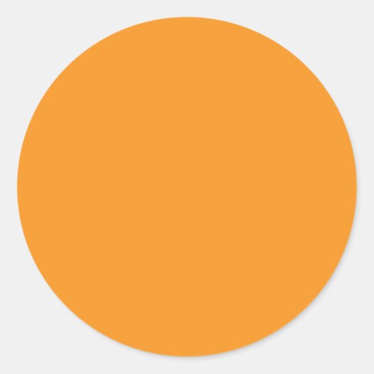 Hintergrundfarbe - Orange Runder Aufkleber (Vorderseite)