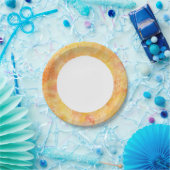 Hintergrundfarbe Orangefarbenes Wasser Pappteller (Party)