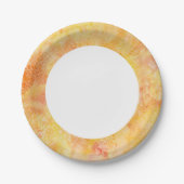 Hintergrundfarbe Orangefarbenes Wasser Pappteller (Vorderseite)