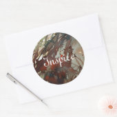 Hintergrundfarbe Runder Aufkleber (Umschlag)