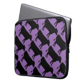 Hintergrundfarbe Schwarze Kuh ändern Laptopschutzhülle (Vorderseite Links)