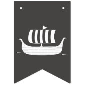 Hintergrundfarbe Viking-Schiffe Longboats w/custom Wimpelkette (Dritte Fahne)