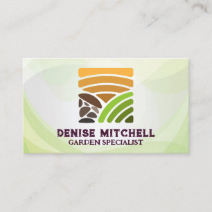 Hintergrundillustration-Logo Landschaft Gartenar Visitenkarte