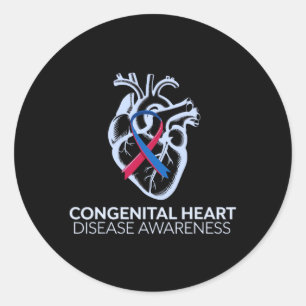 Hintergrundinformation zur angeborenen Herzerkrank Runder Aufkleber