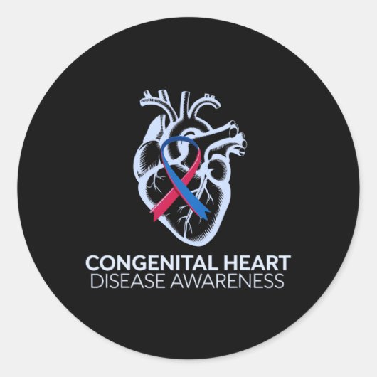 Hintergrundinformation zur angeborenen Herzerkrank Runder Aufkleber (Vorderseite)