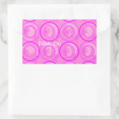 Hintergrundinformationen Blume für Akzente Rosa Rechteckiger Aufkleber (Tasche)