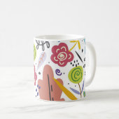 Hintergrundinformationen für mehrfarbige Blume Kaffeetasse (VorderseiteRechts)