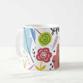 Hintergrundinformationen für mehrfarbige Blume Kaffeetasse (Vorderseite Links)