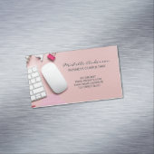 Hintergrundinformationen über die rosa Bürofläche Magnetische Visitenkarte (Beispiel)