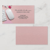 Hintergrundinformationen über die rosa Bürofläche Visitenkarte (Vorne/Hinten)