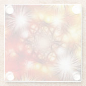 Hintergrundinformationen zu abstrakten Feuerwerksk Glasuntersetzer (Rückseite)