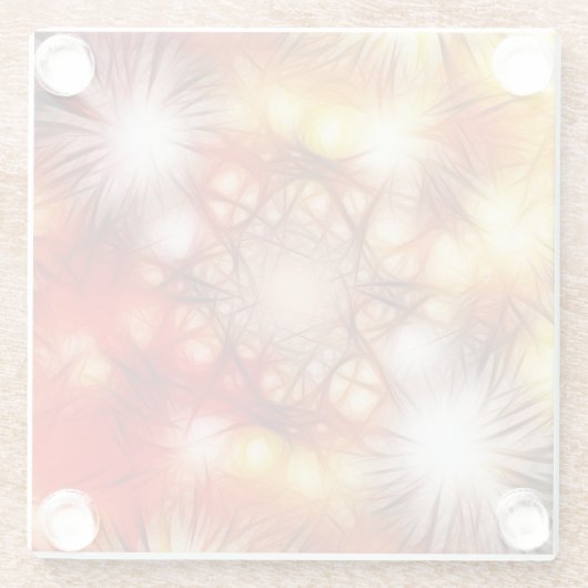 Hintergrundinformationen zu abstrakten Feuerwerksk Glasuntersetzer (Rückseite)